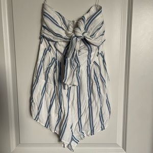 Boutique romper. Blue/White. Size M.